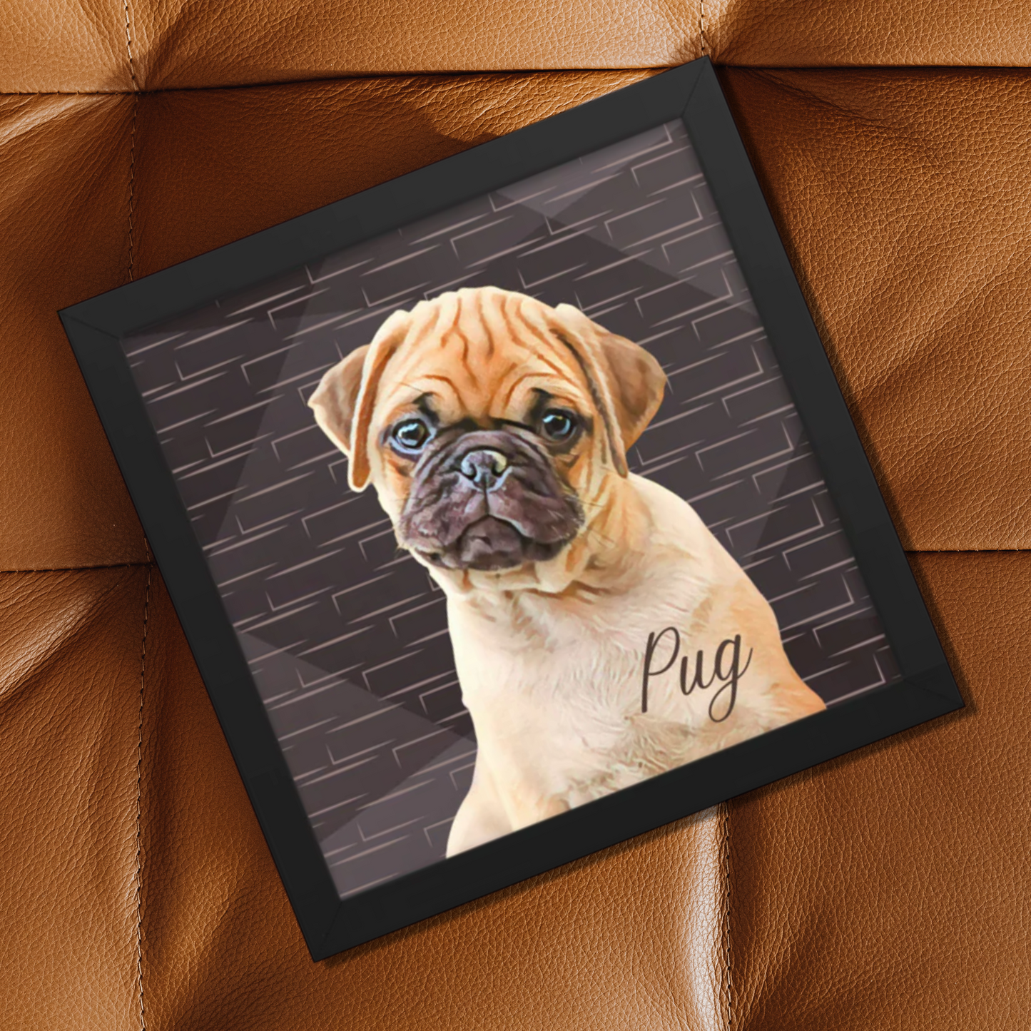 Pug Framed poster