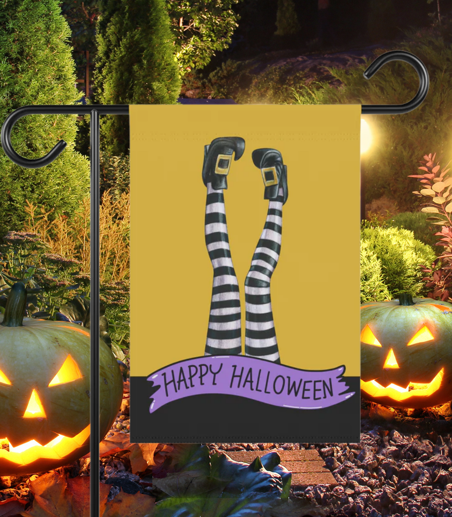 Which Witch Happy Halloween 2-Sided Garden & House Banner