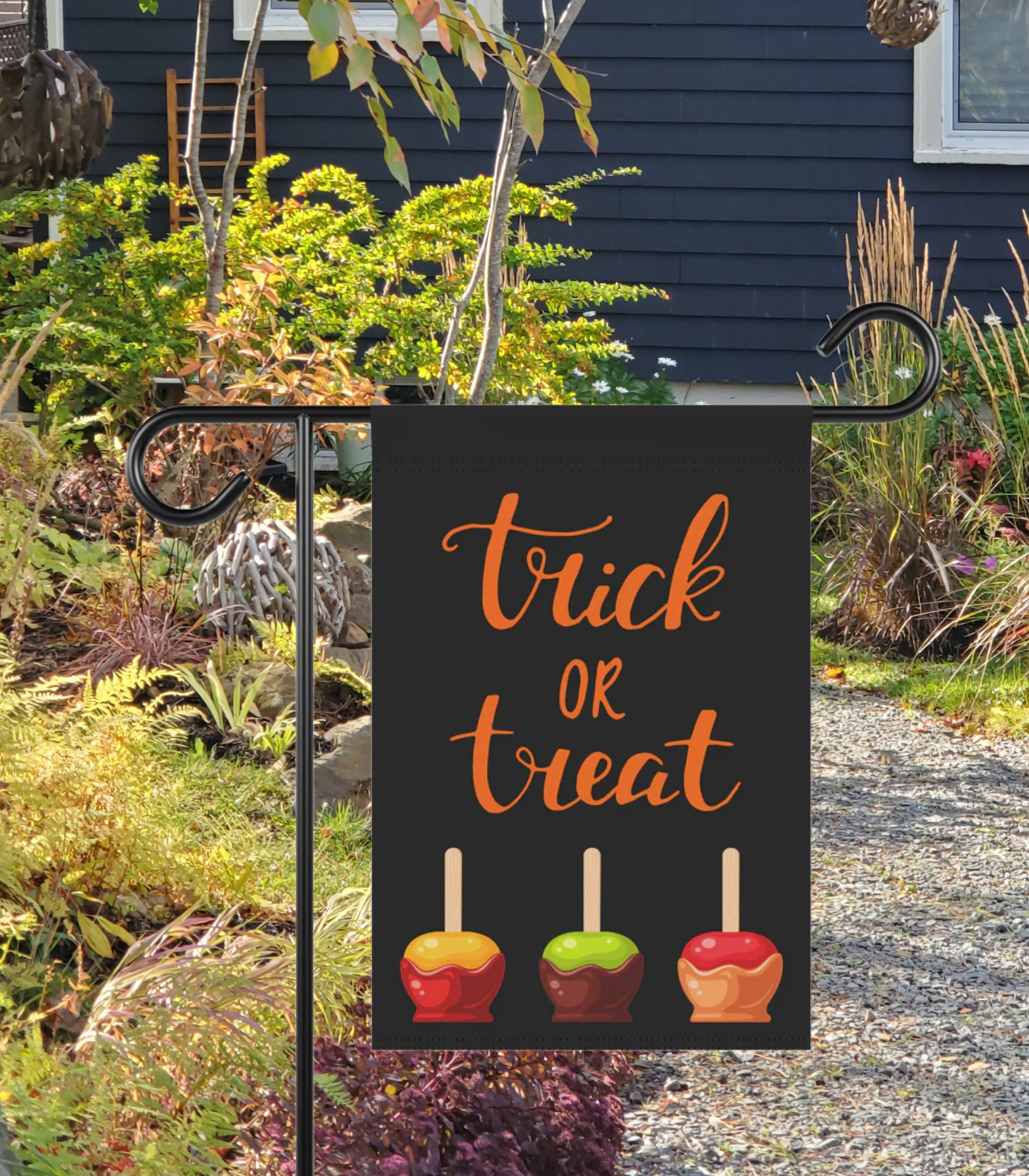 Trick or Treat Candy Apples 2-Sided Garden & House Banner