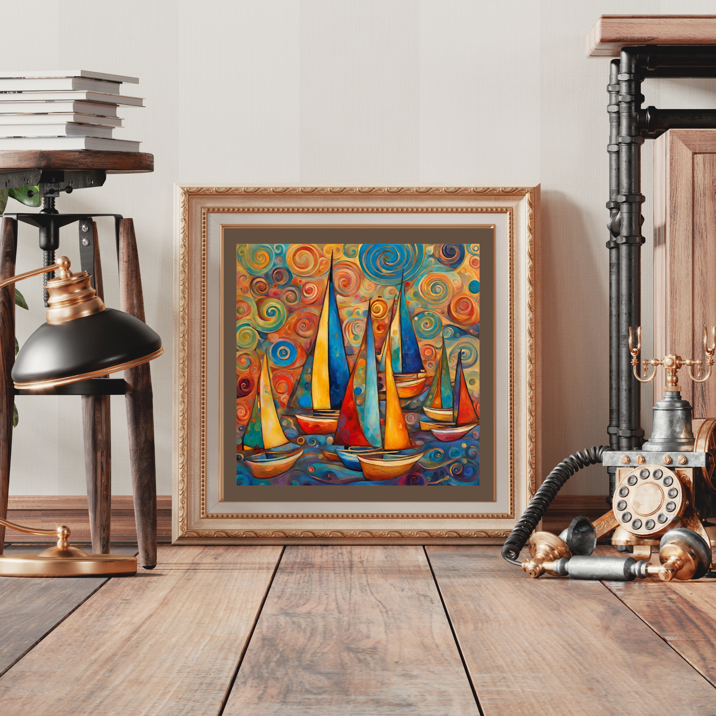 Colorful Sailboats Poster