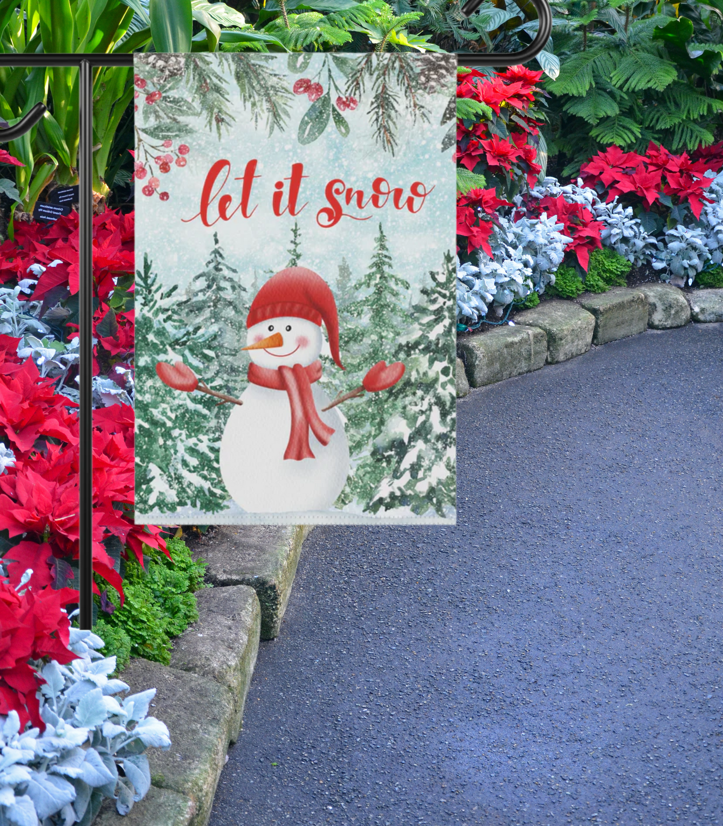 Let It Snowman 2-Sided Garden & House Banner