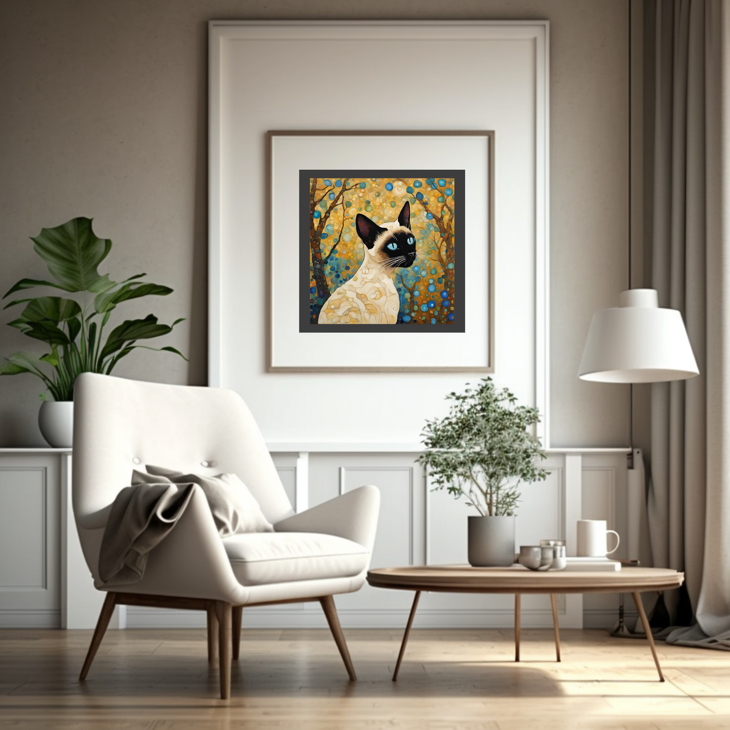 Saline Siamese Cat Art Poster