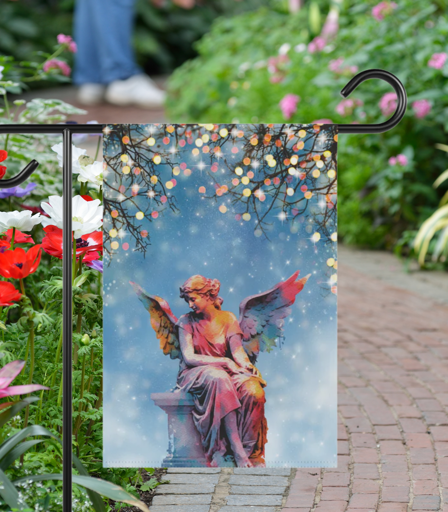 Garden Angel Statue 2-Sided Garden & House Banner