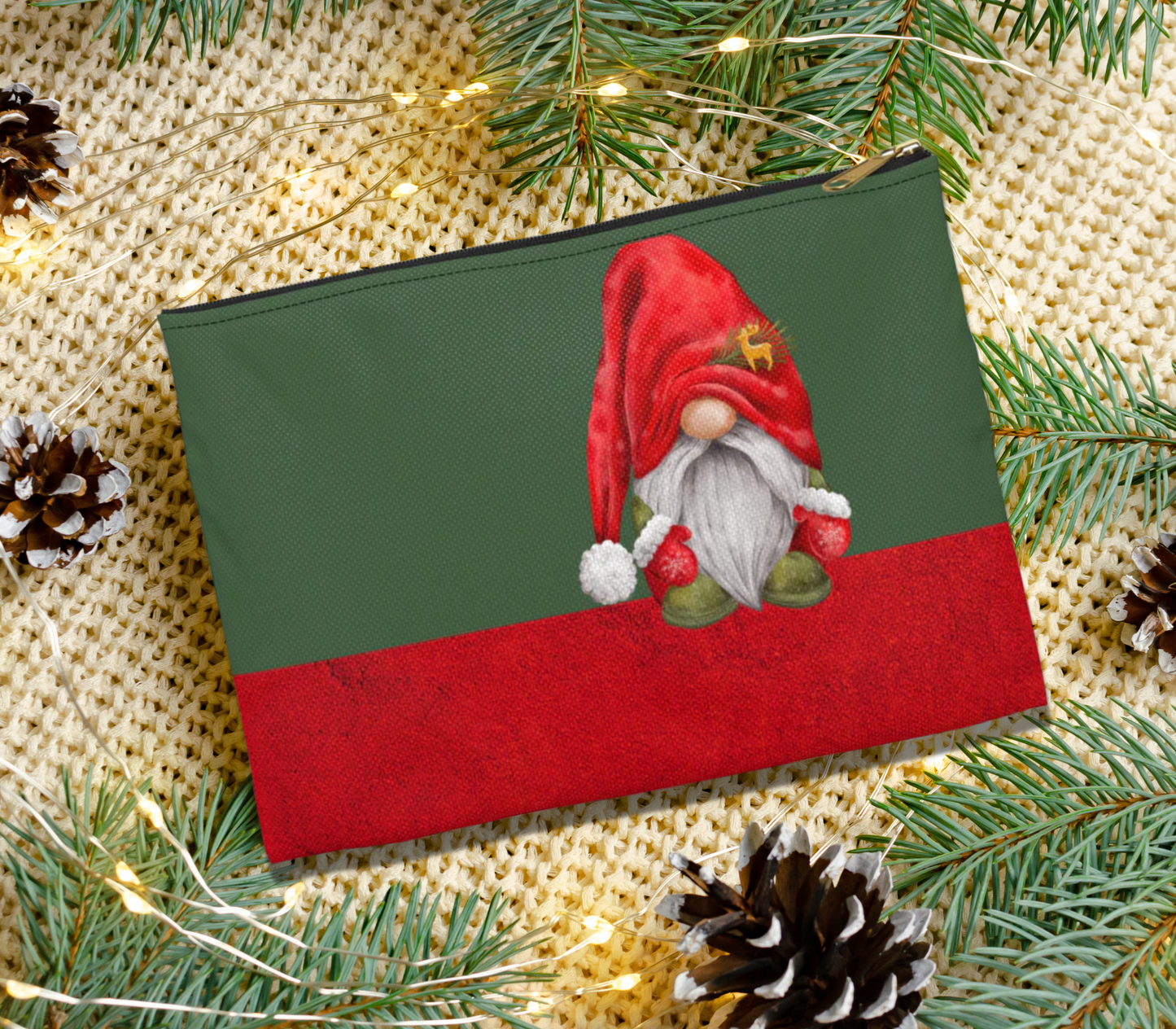 Gnome Santa Accessory Pouch