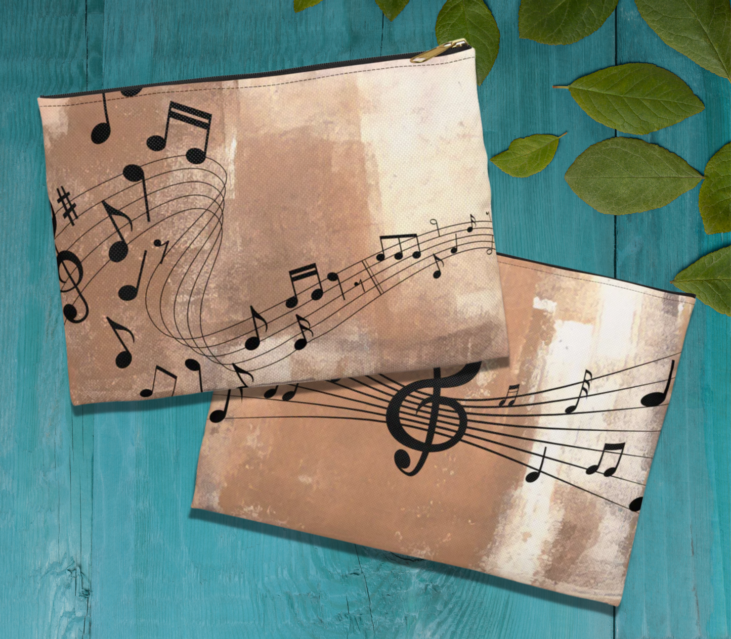 Music Notes Scuff Accessory Pouch