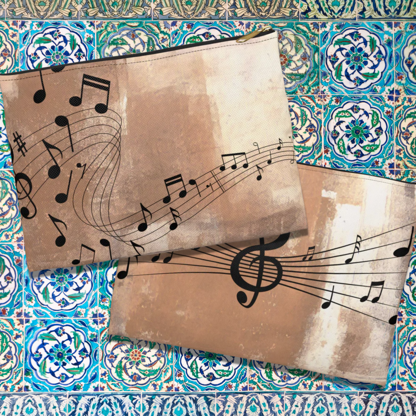 Music Notes Scuff Accessory Pouch