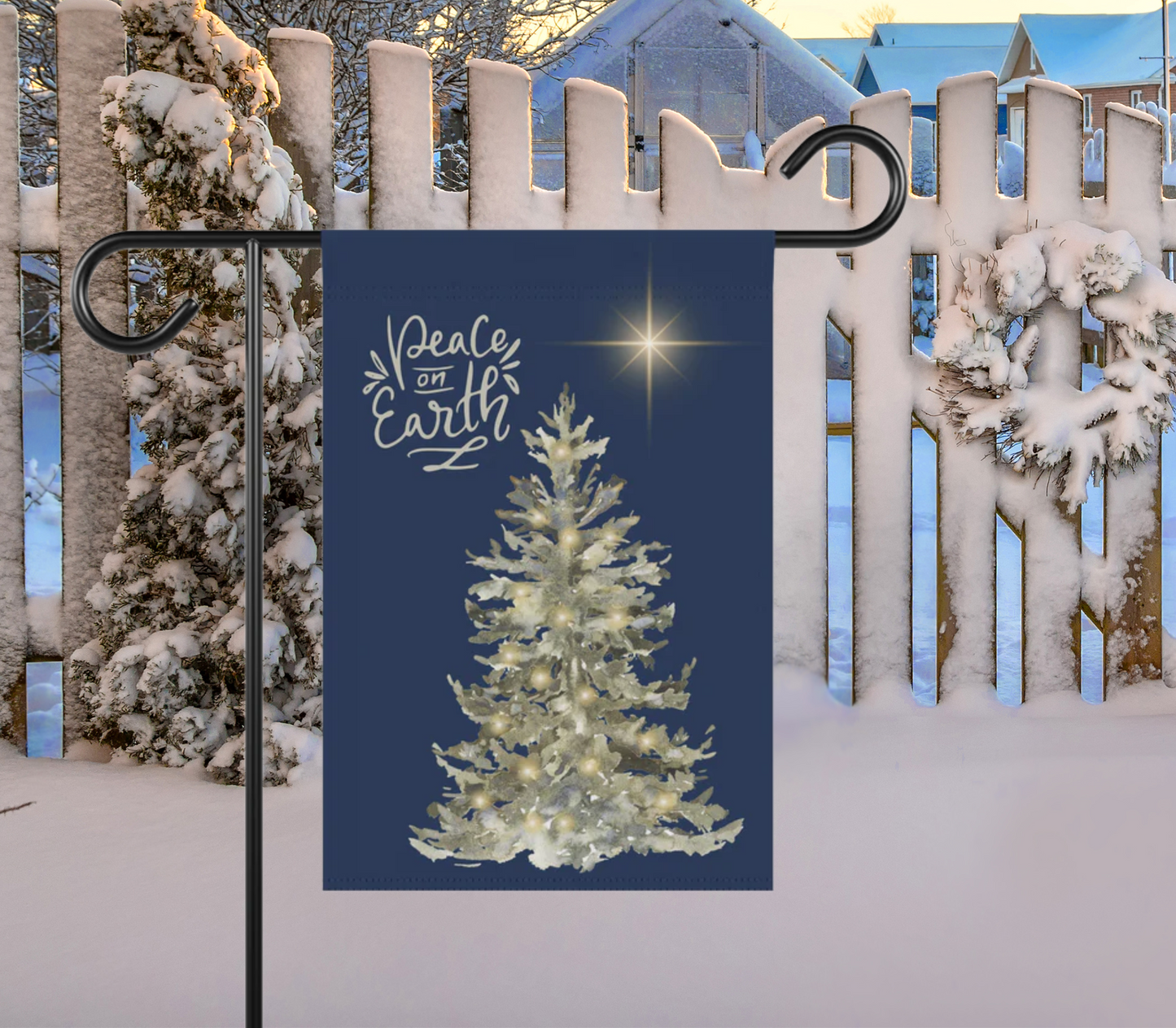 Peace on Earth 2-Sided Garden & House Banner