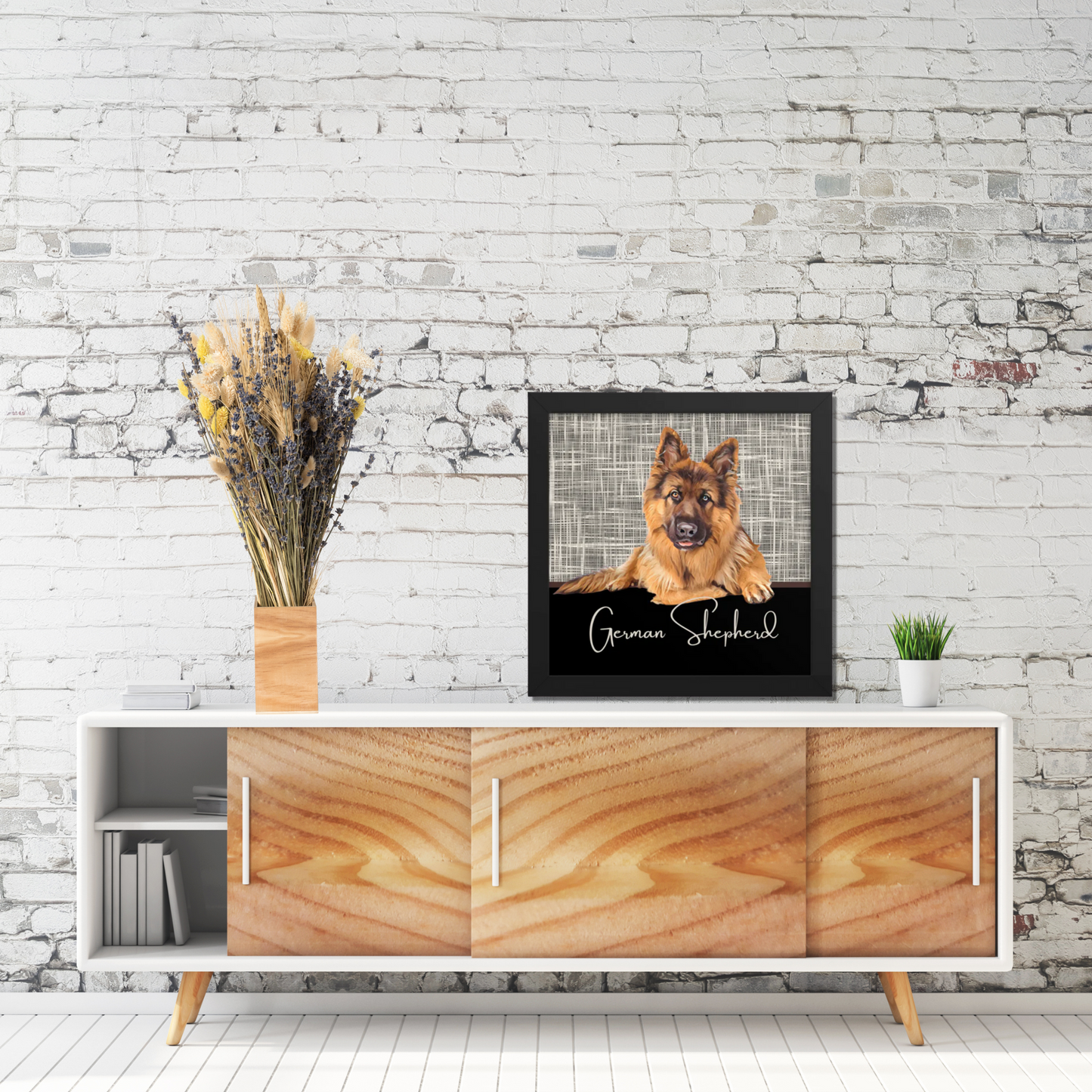 German Shepherd Framed poster