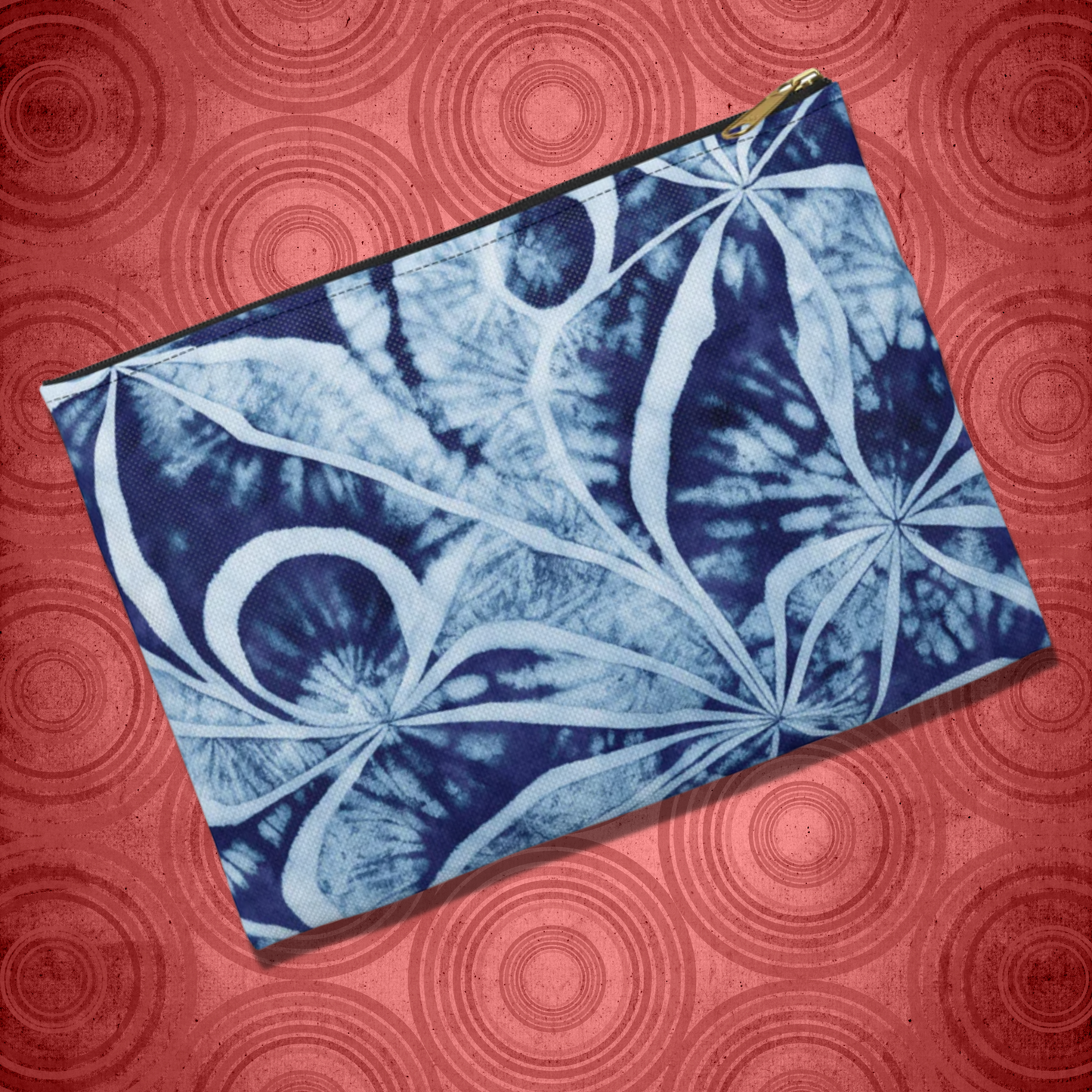 Shibori Indigo Accessory Pouch