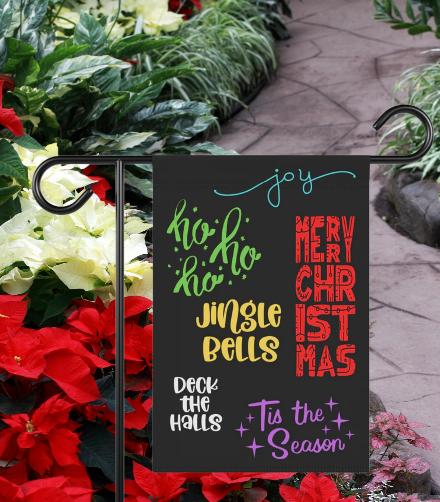 Holiday Words 2-Sided Garden & House Banner