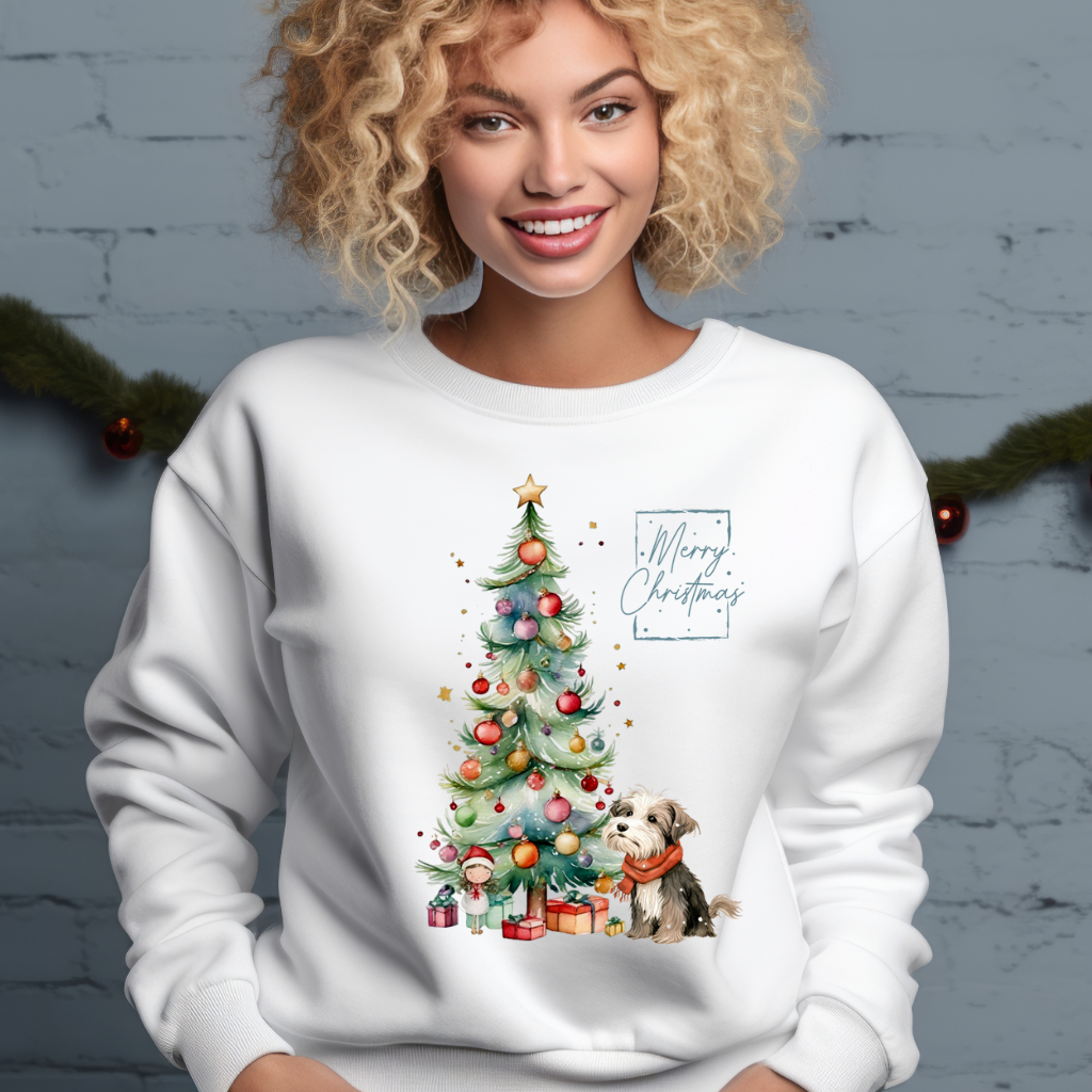 Merry Christmas Havanese Unisex Heavy Blend™ Crewneck Sweatshirt