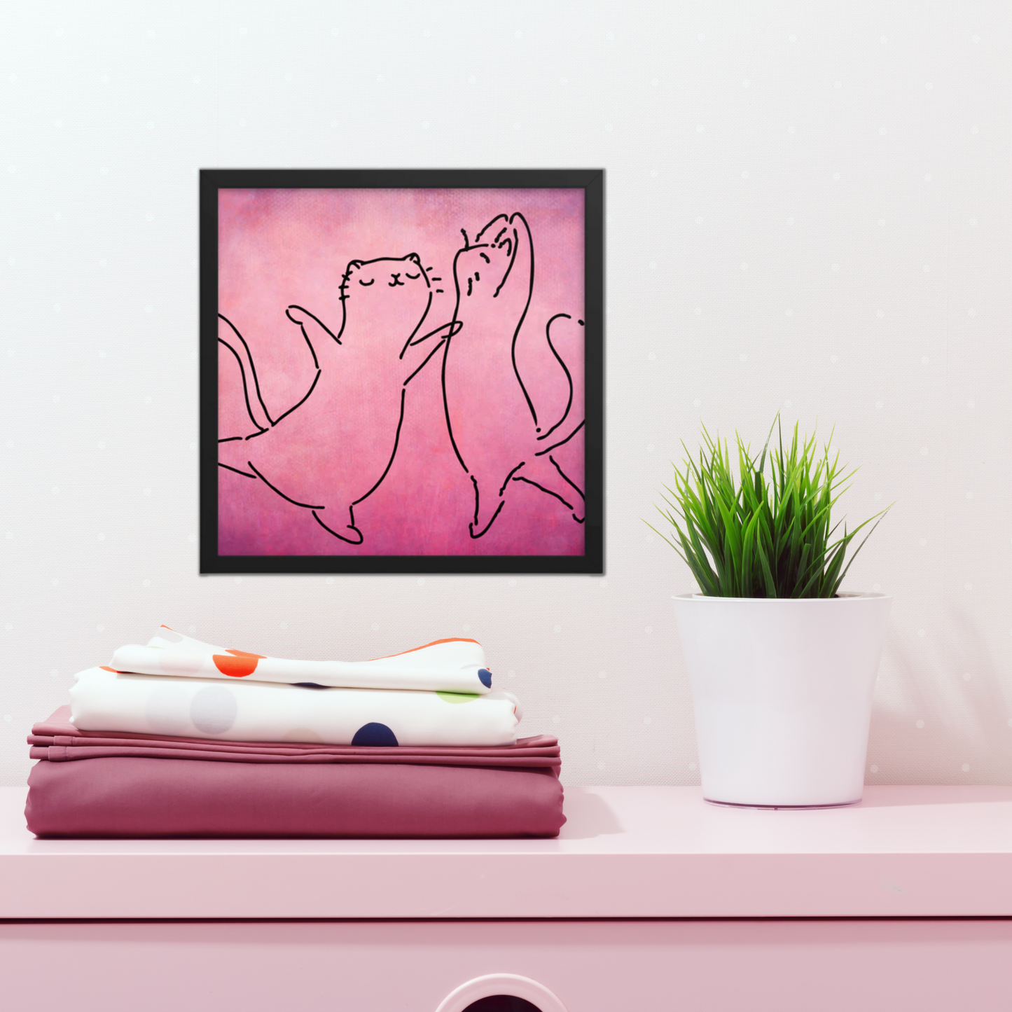 Cat Ballet Framed poster