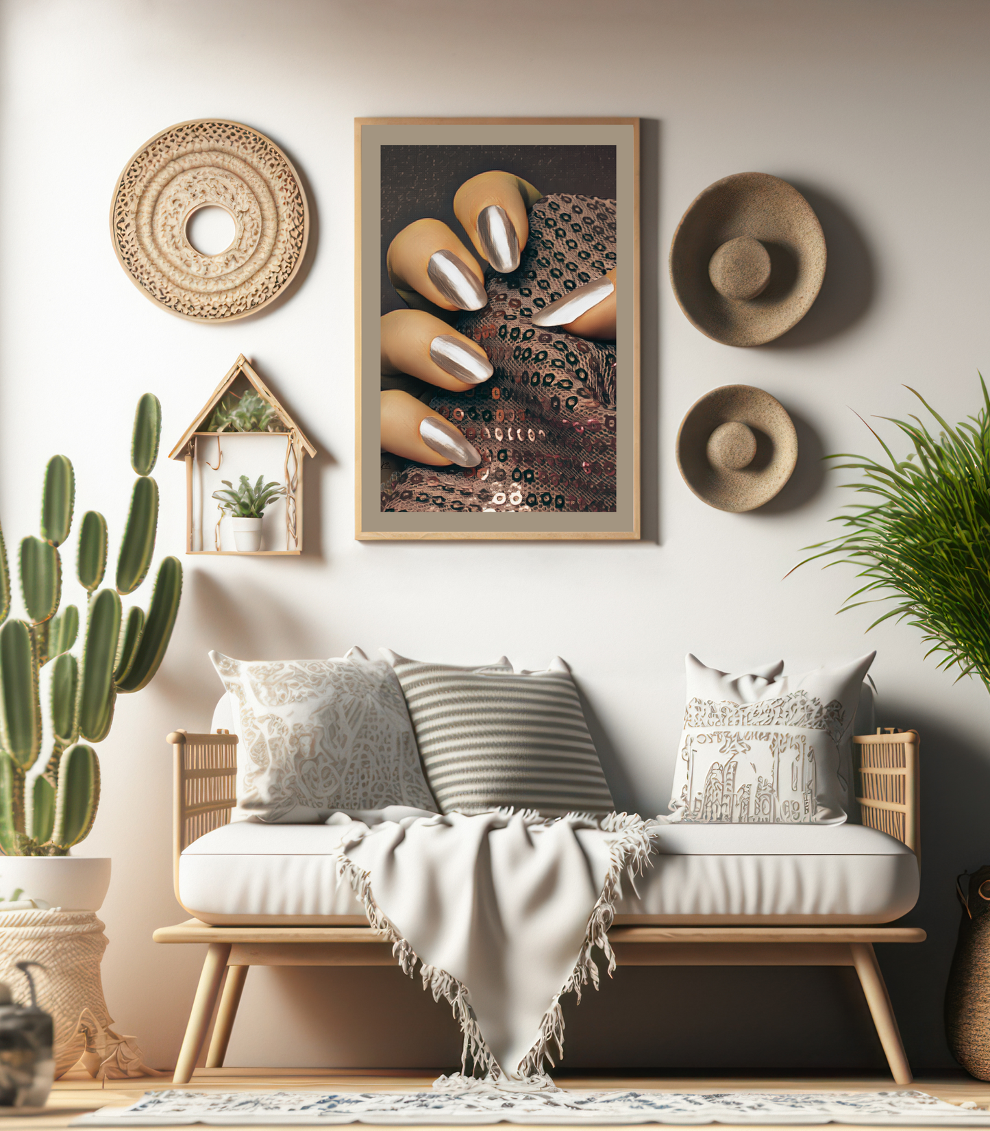 Latte Nails Salon Art Poster