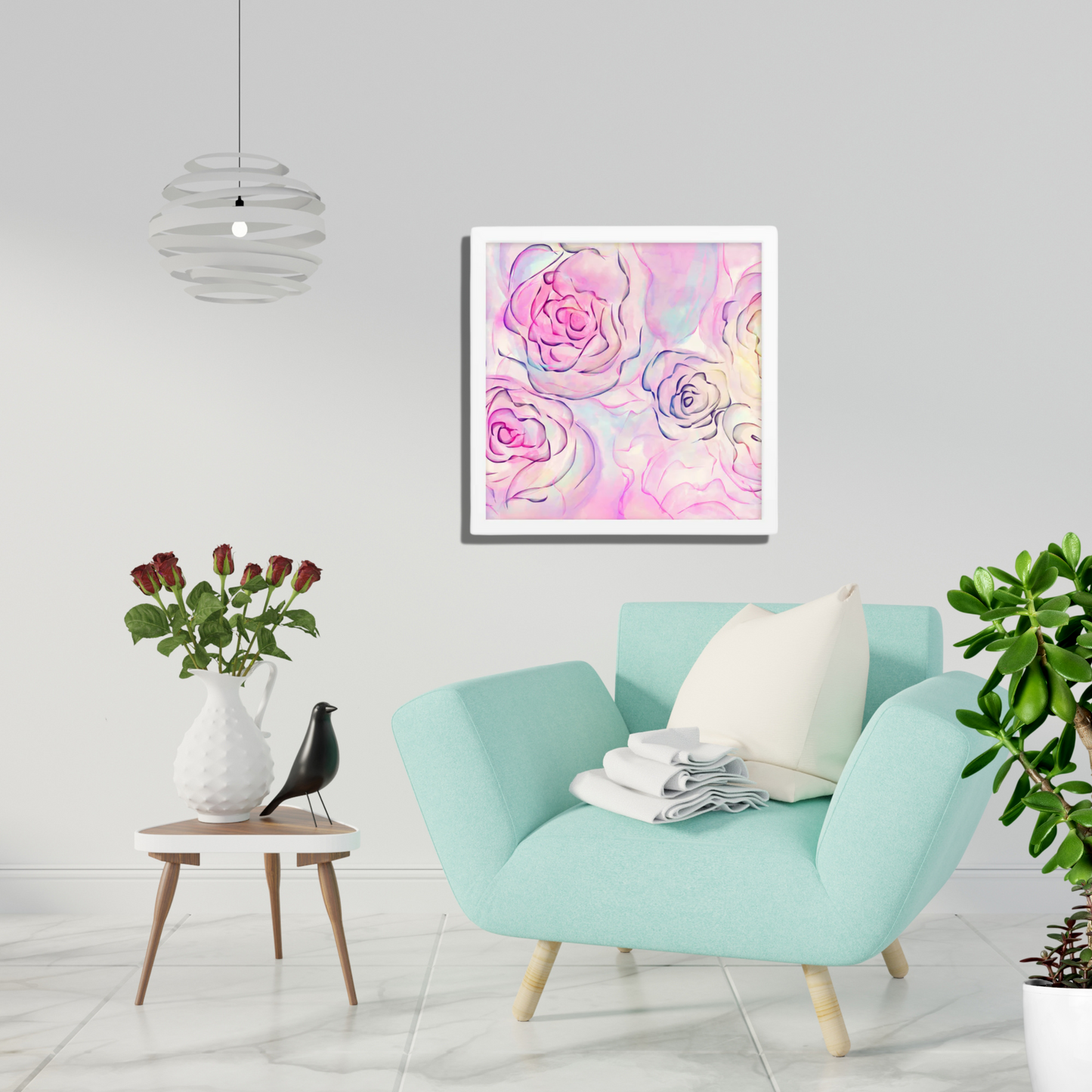 Daily Floral Abstract Framed poster