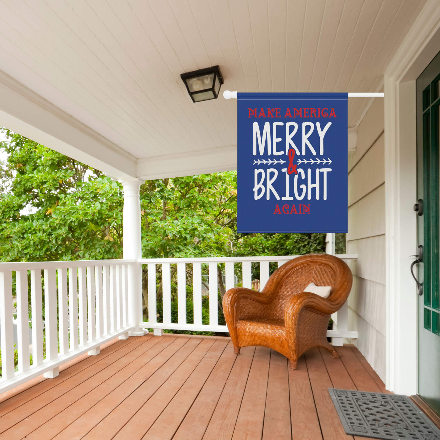 Bold Make America Merry & Bright Again 2- Sided House Flag