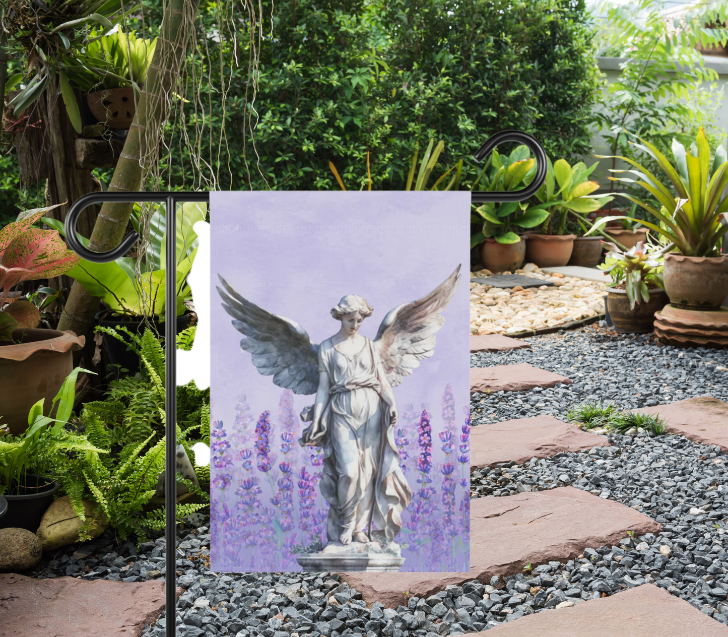 Lavender Angel 2-Sided Garden & House Banner