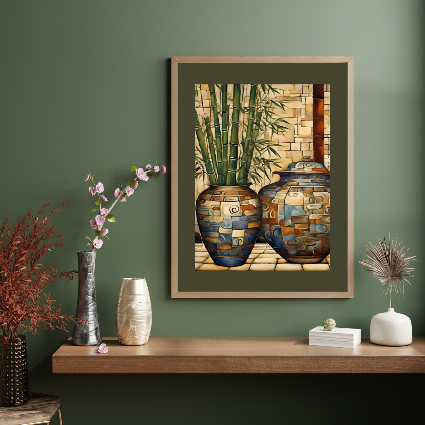 Pots & Bamboo Poster