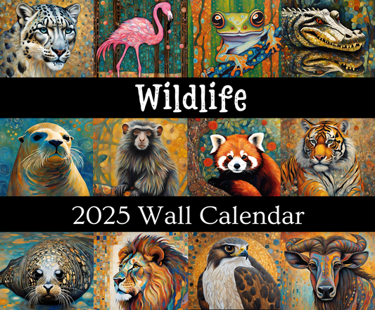 Wildlife 14" x 11.5" 2025 Wall Calendar