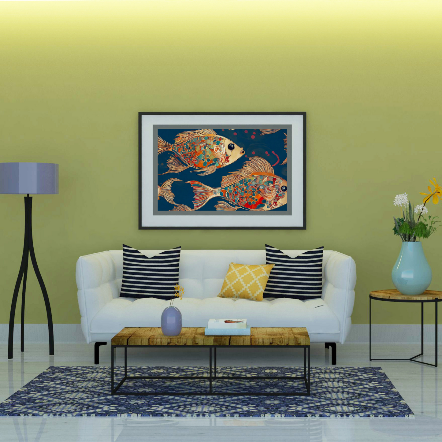 School Day Colorful Carp Poster