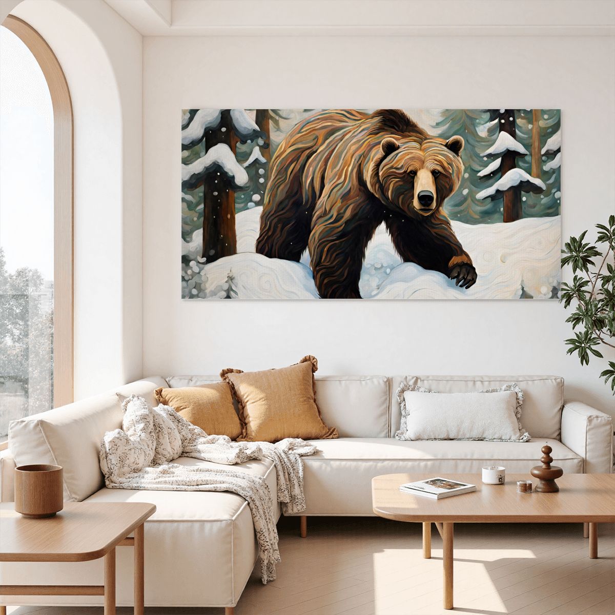 60" x 30" Printed Canvas Fabric Wall Art - No Frame (Made in USA)