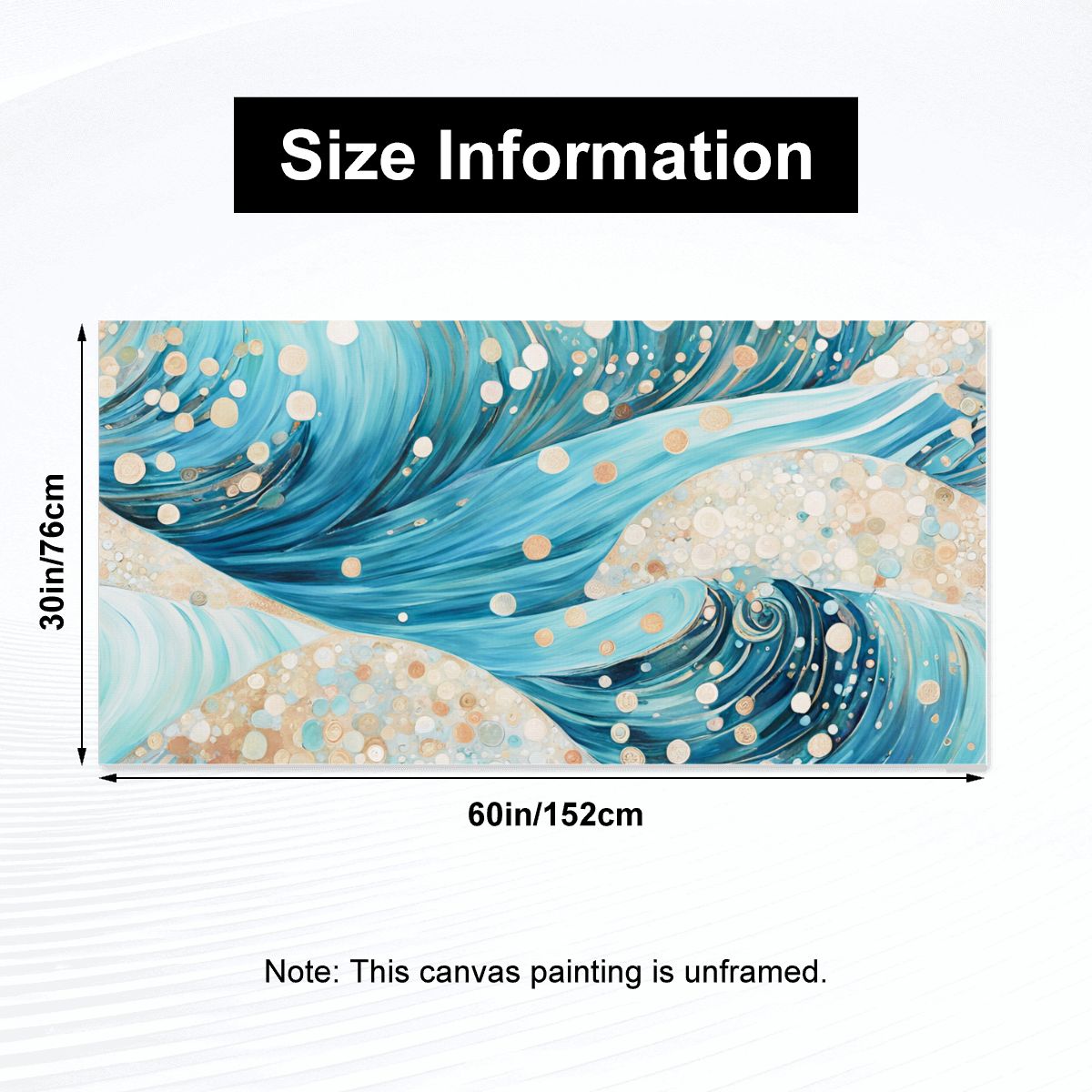 60" x 30" Printed Canvas Fabric Wall Art - No Frame (Made in USA)