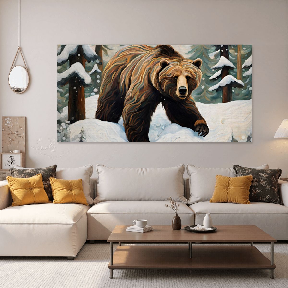 60" x 30" Printed Canvas Fabric Wall Art - No Frame (Made in USA)