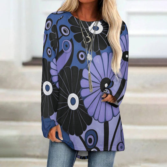 Eileen Women's Long Sleeve U-Neck T-Shirt