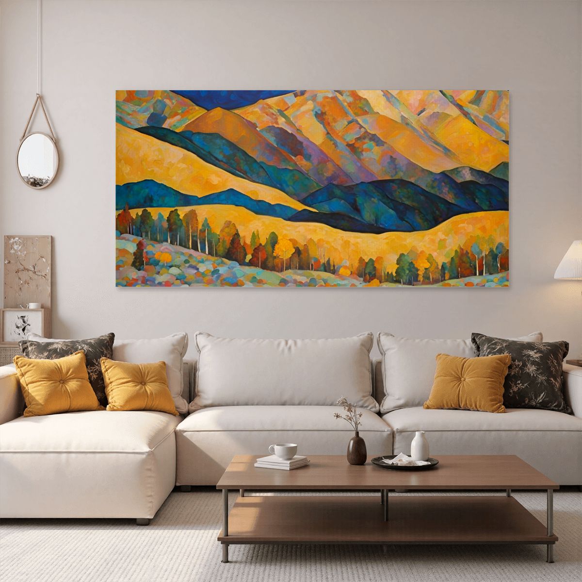 60" x 30" Printed Canvas Fabric Wall Art - No Frame (Made in USA)