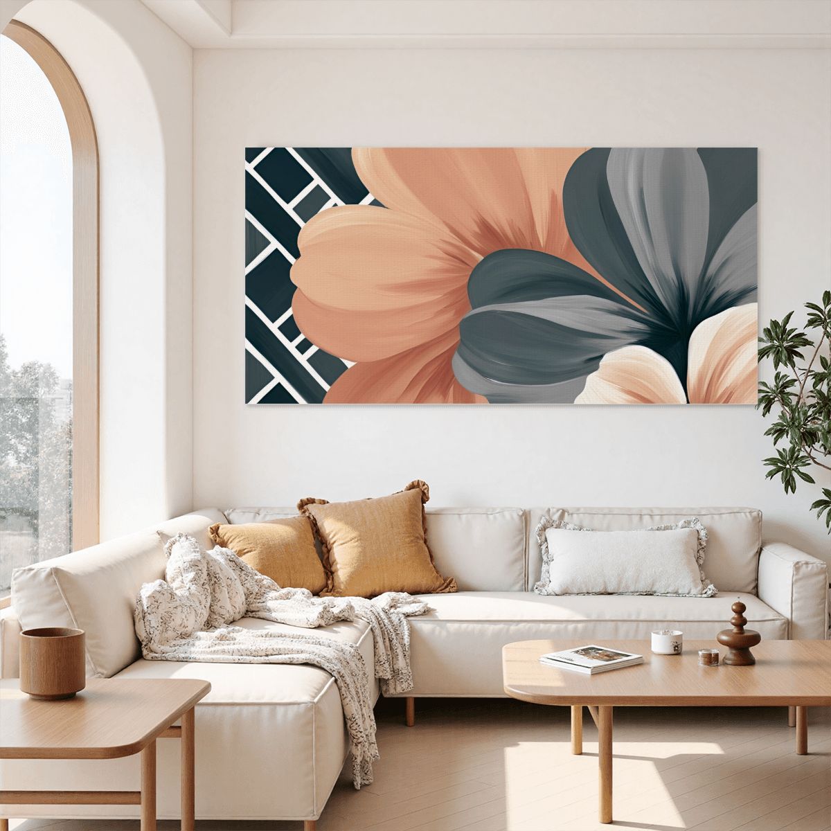 60" x 30" Printed Canvas Fabric Wall Art - No Frame (Made in USA)