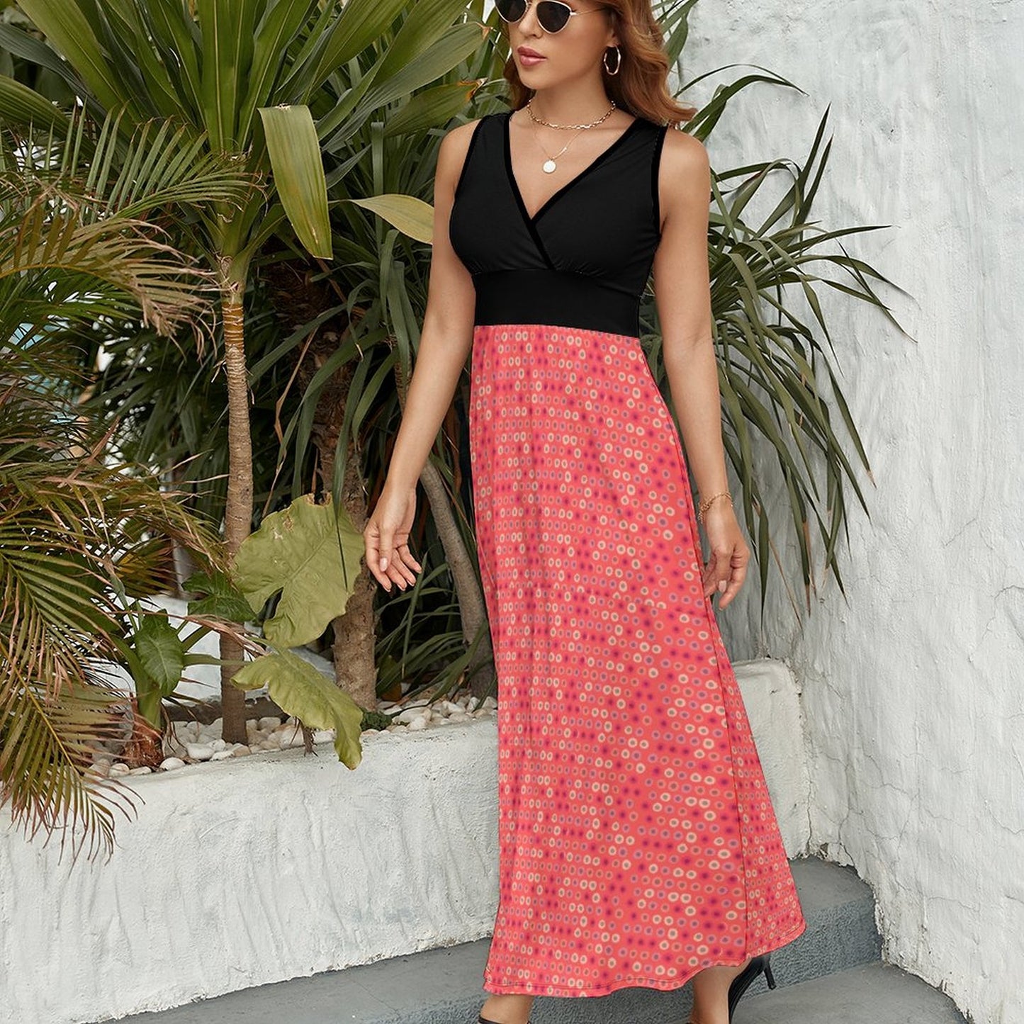 Bongo V Neck Sleeveless Dress