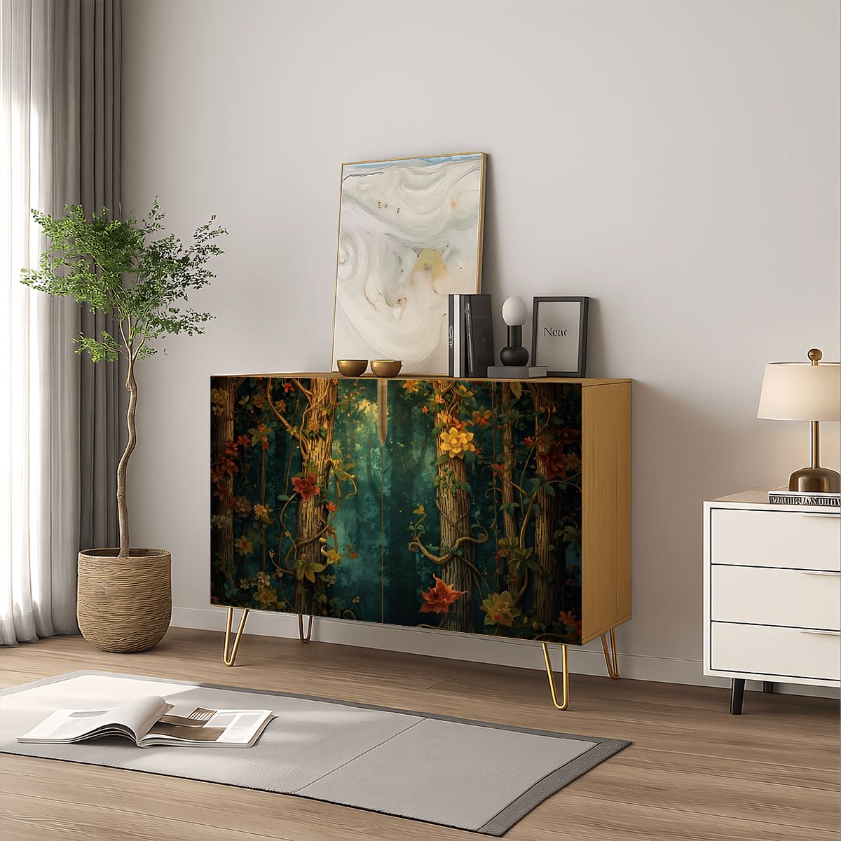 Fantasy Forest Wooden Storage Cabinet (Made in USA)