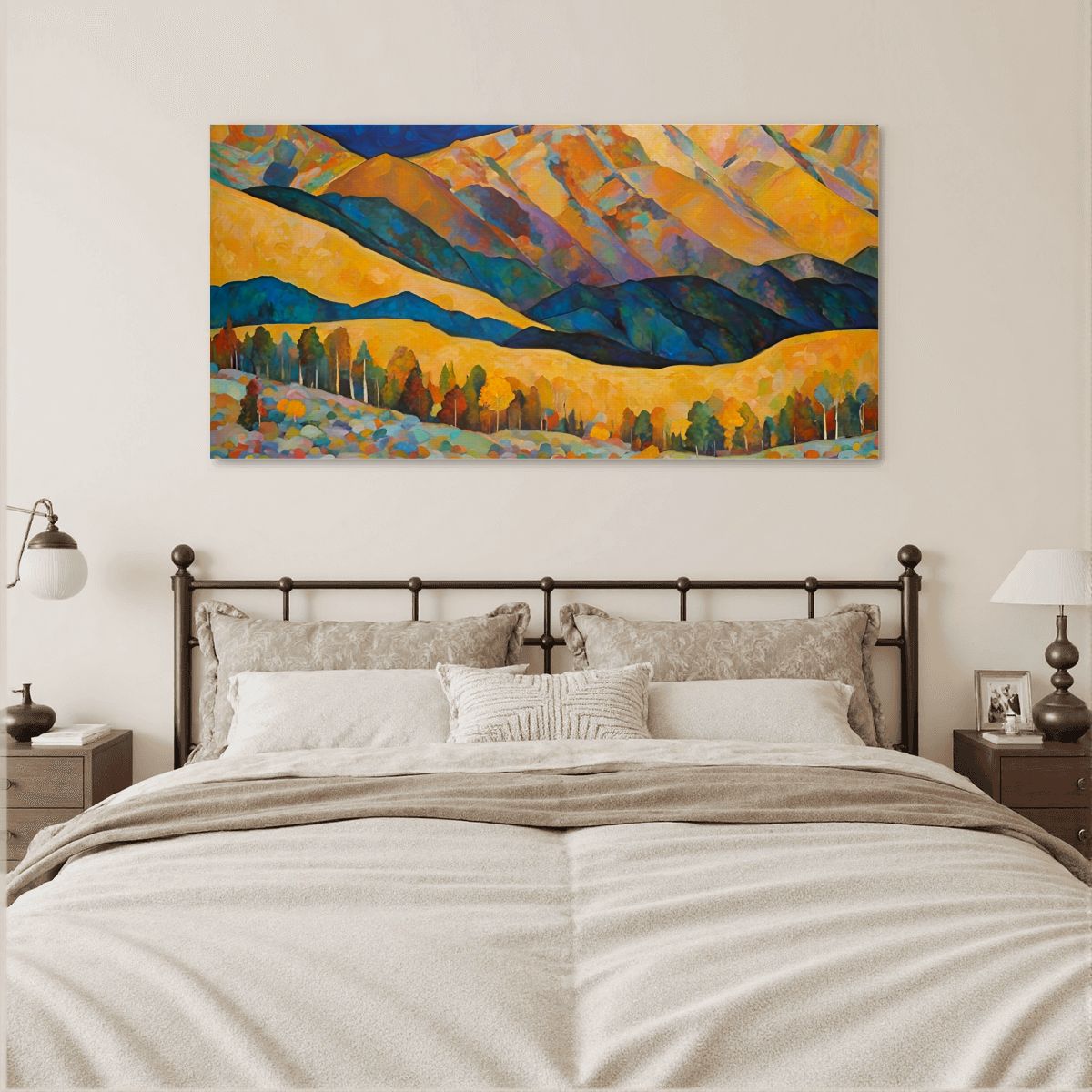 60" x 30" Printed Canvas Fabric Wall Art - No Frame (Made in USA)