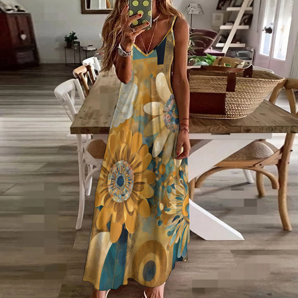 Turnkey Women's Summer Fashion Maxi Slip Dress