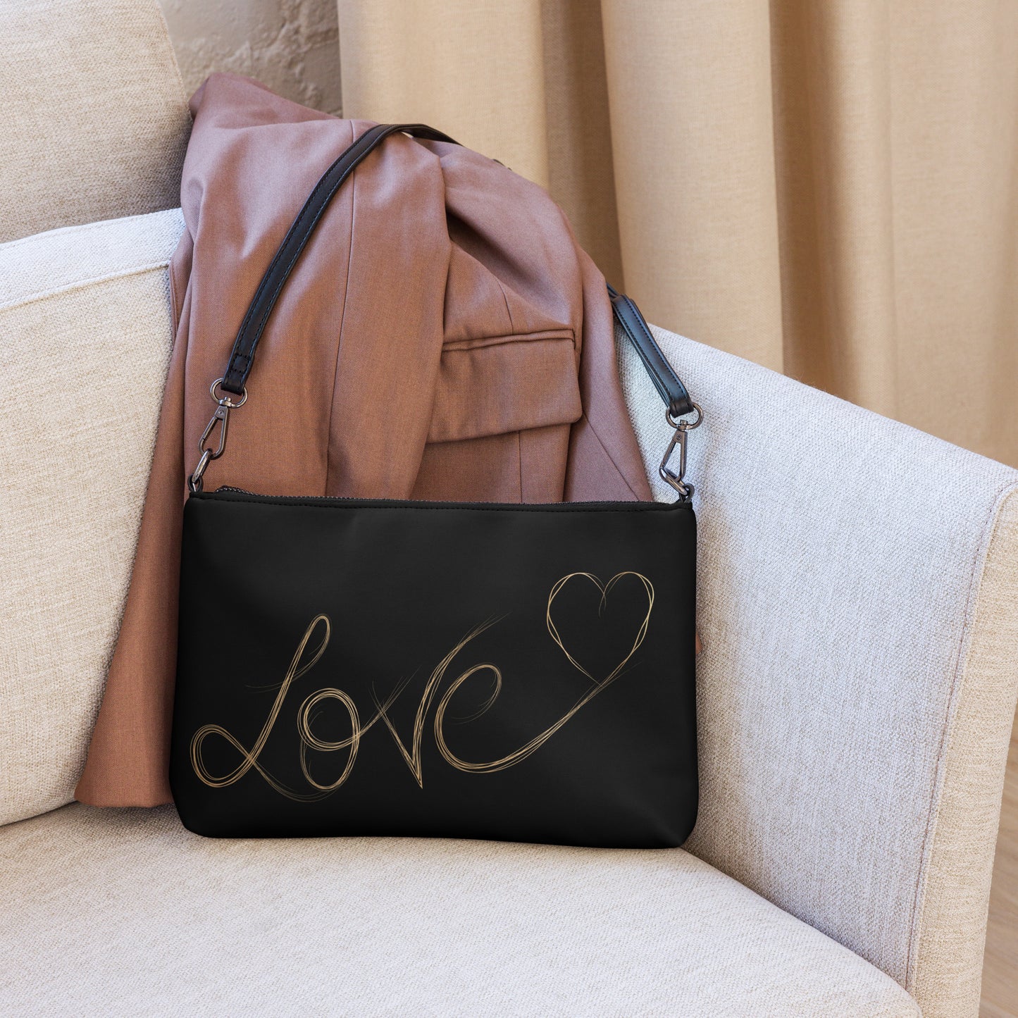 Love Gold Heart Crossbody bag