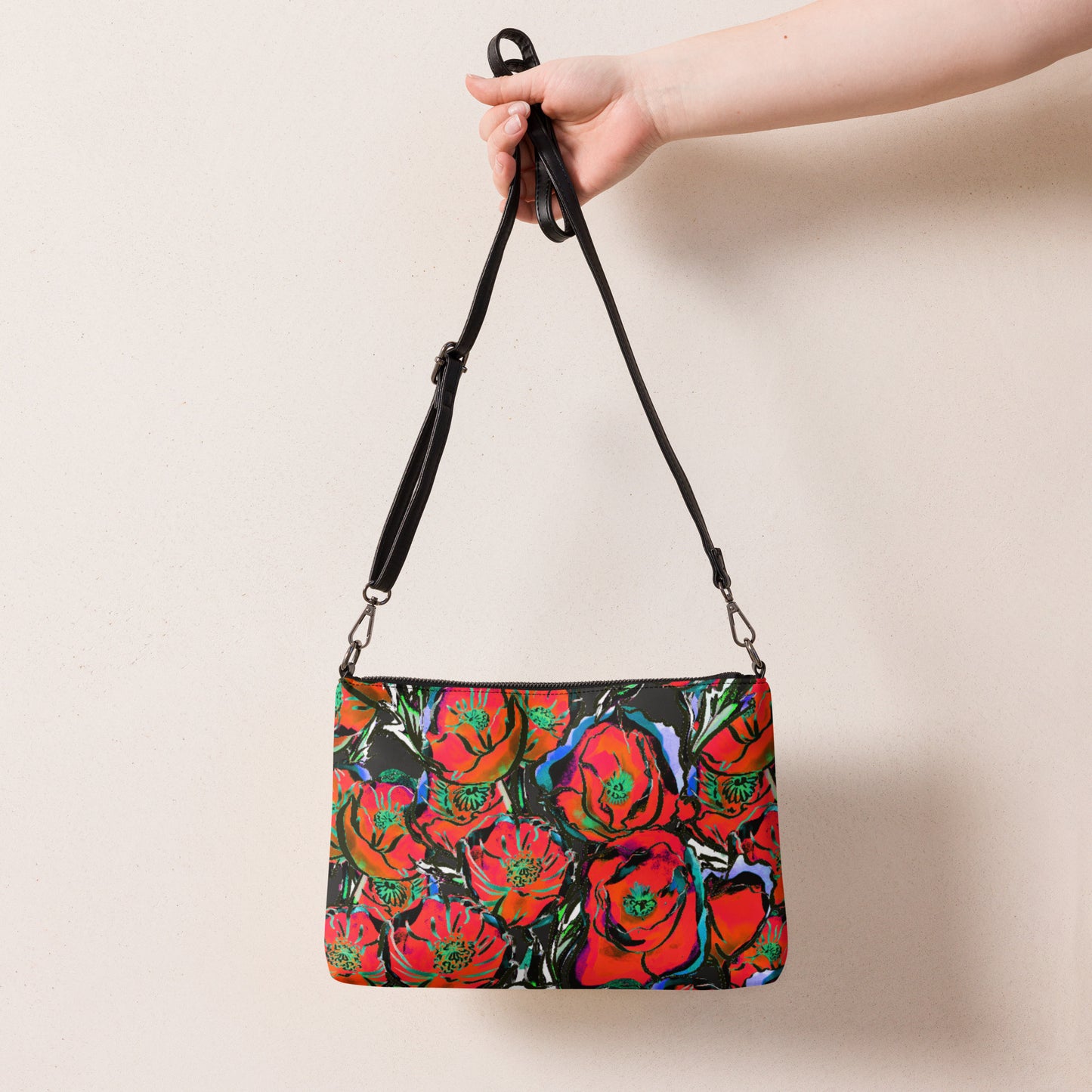 Scarlet Flowers Crossbody bag