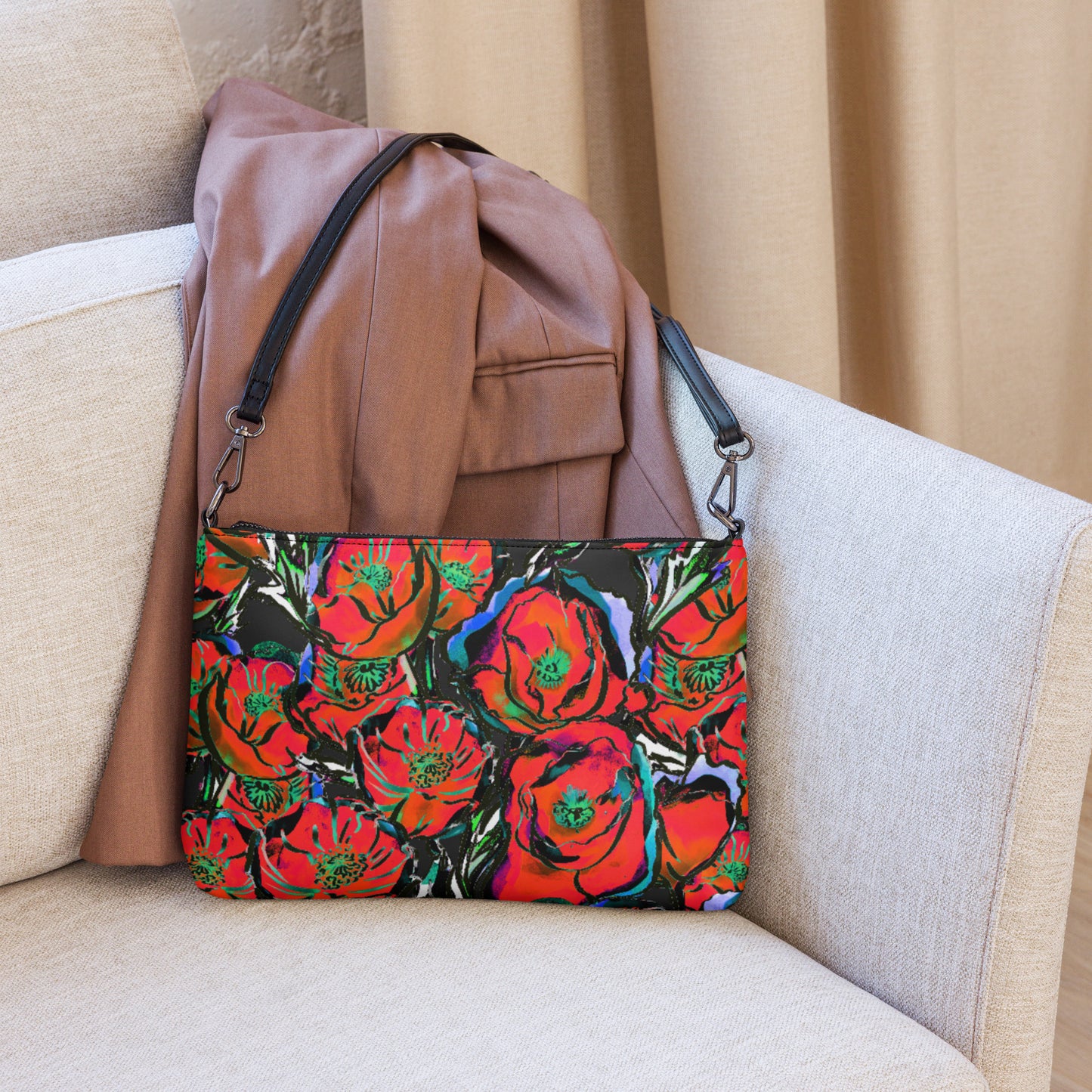 Scarlet Flowers Crossbody bag