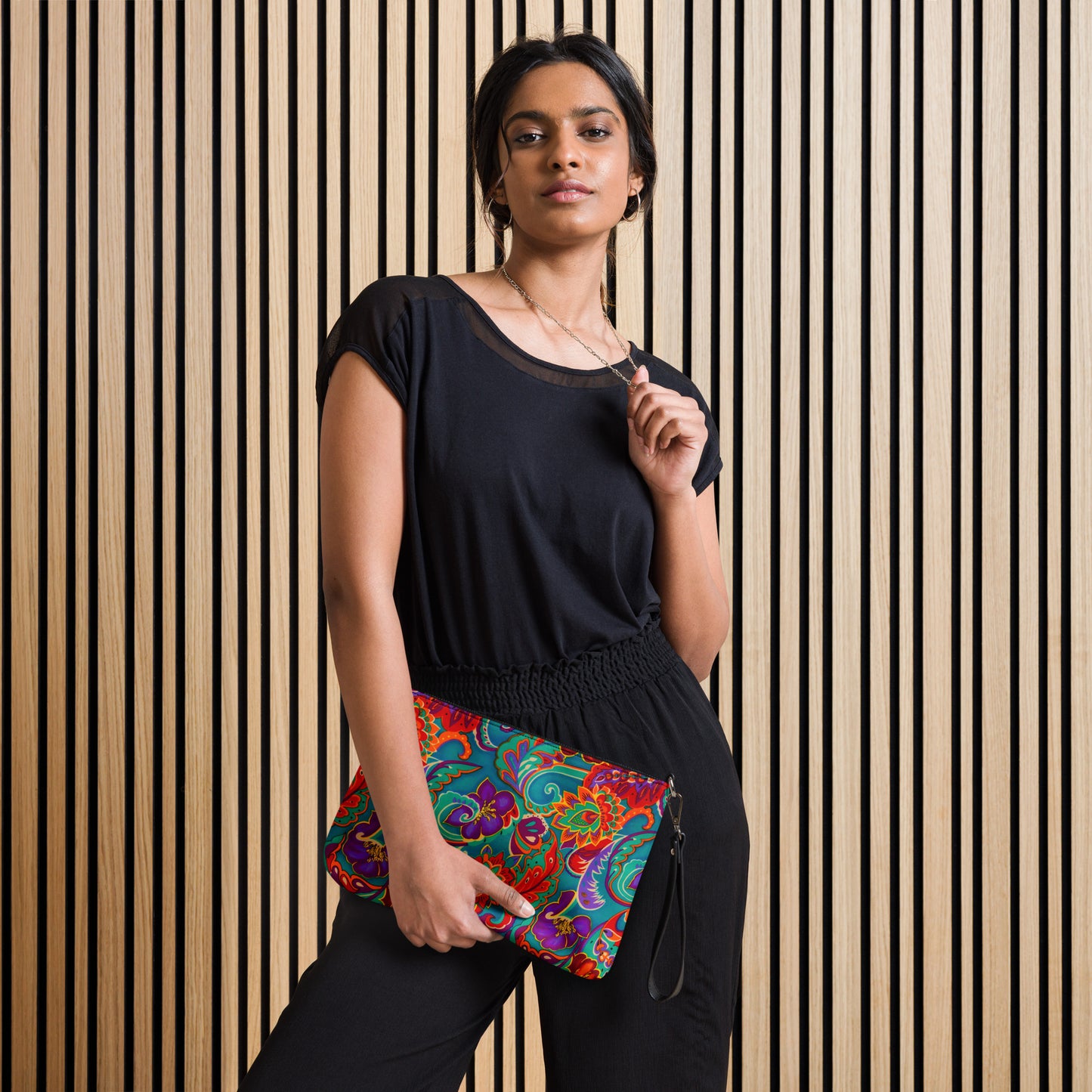 Fortney Bright Abstract Floral Crossbody bag