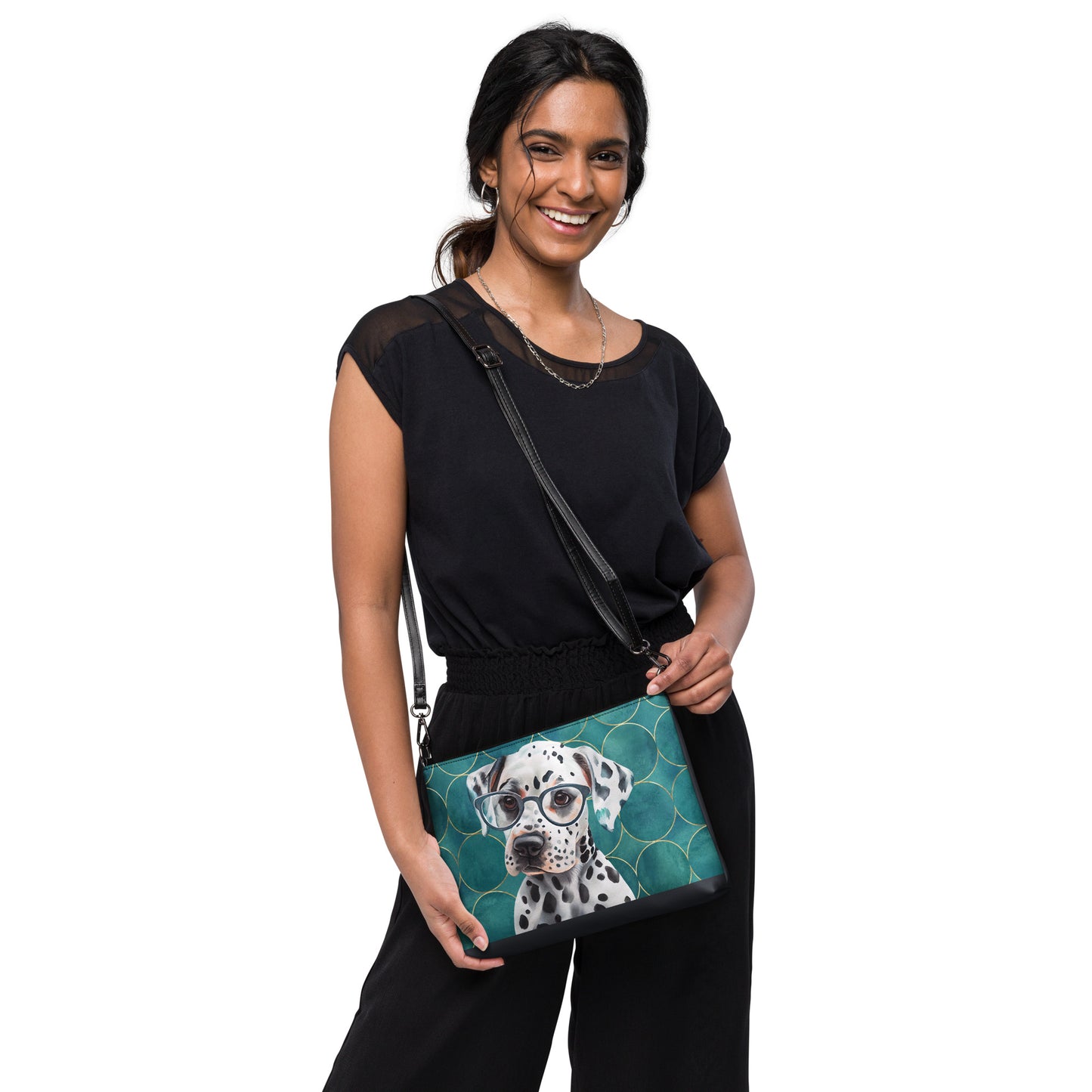 Dalmatian in Glasses Crossbody bag