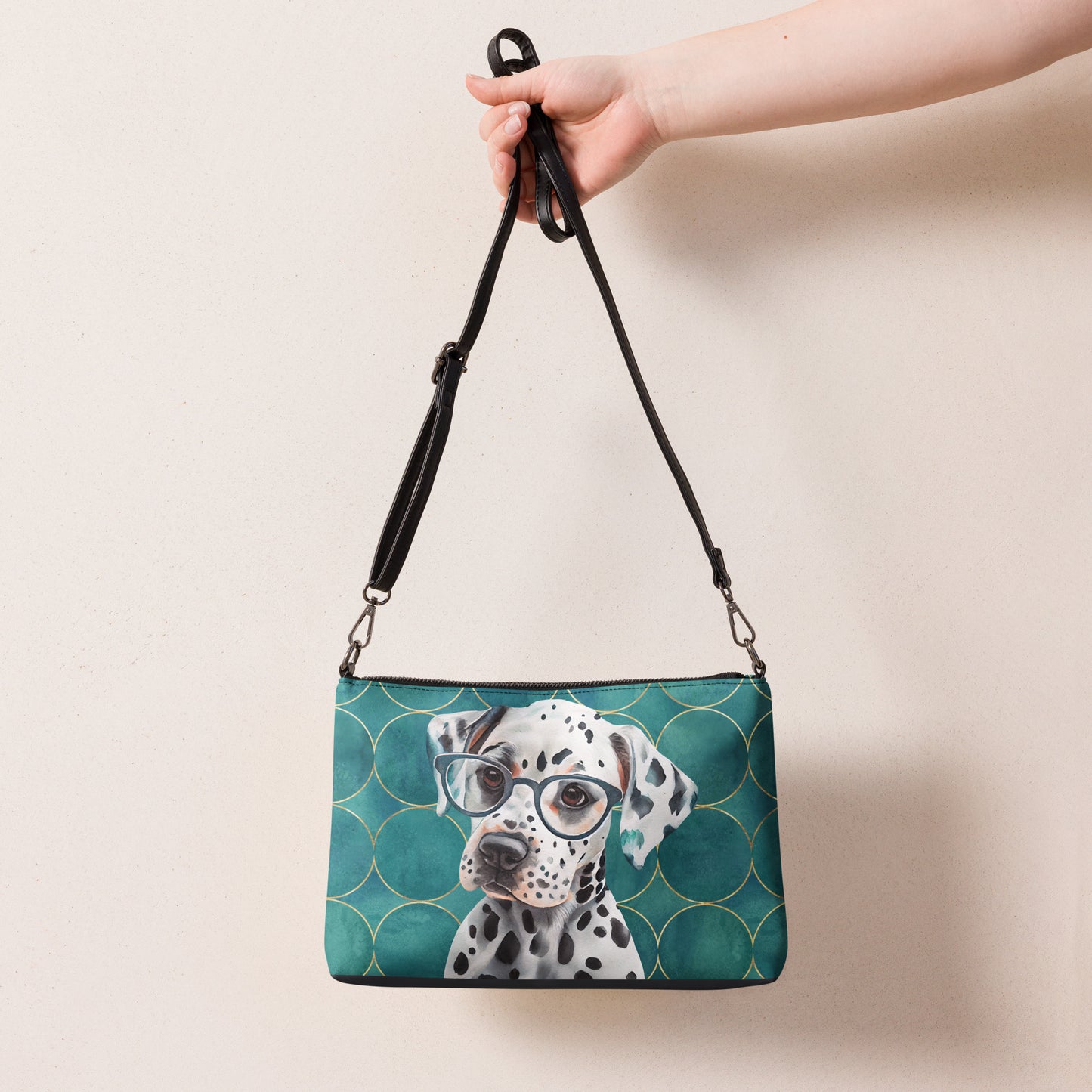 Dalmatian in Glasses Crossbody bag