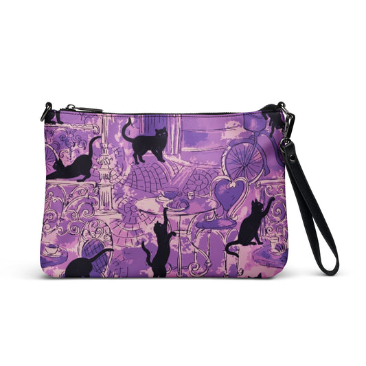 Paris Cats in Lavender Crossbody bag