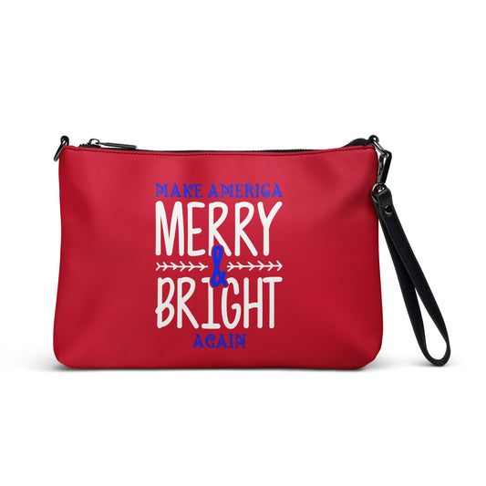 Bold Make America Merry & Bright Again Red Crossbody bag