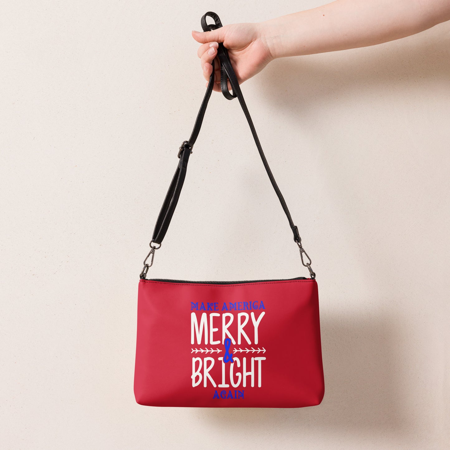 Bold Make America Merry & Bright Again Red Crossbody bag