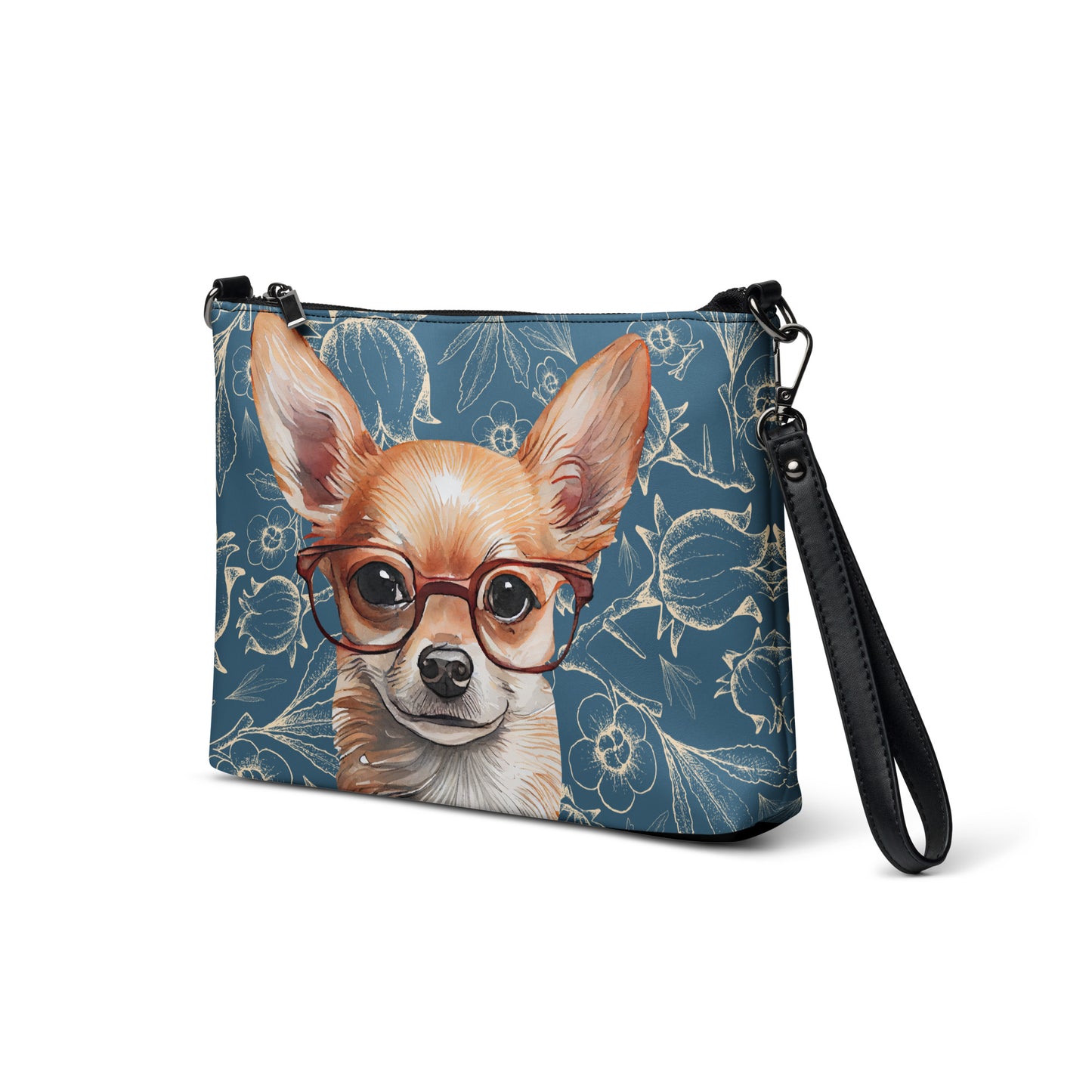 Chihuahua in Glasses Crossbody bag