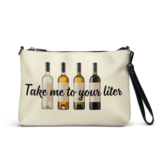 Take Me to Your Liter Wine Theme Crossbody bag