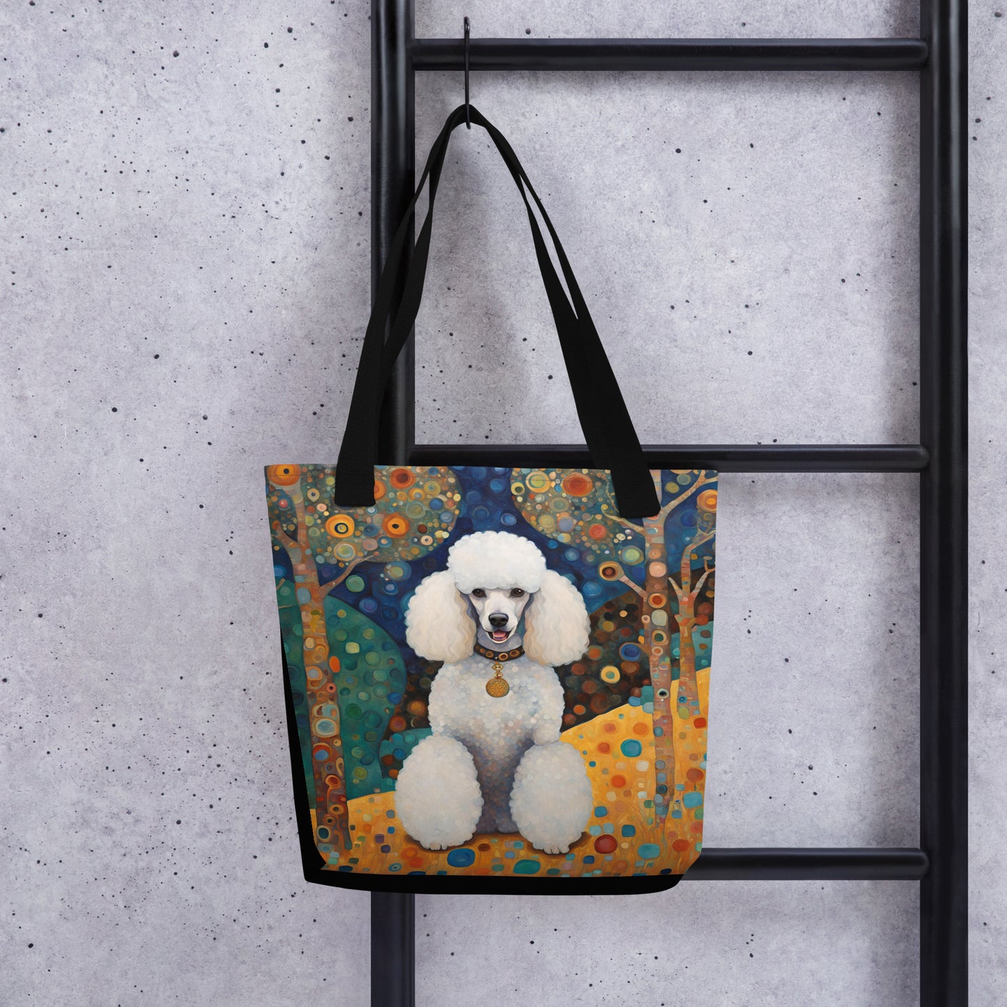 White Poodle Tote bag