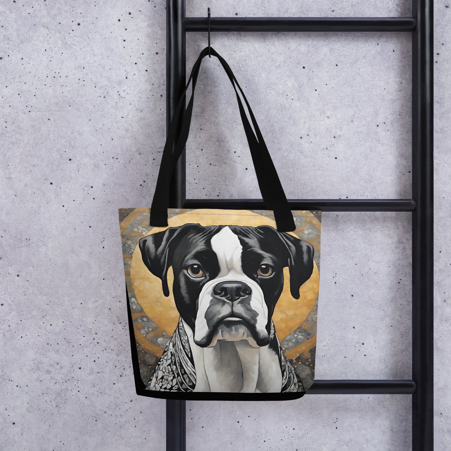 Boxer Black & White Tote bag