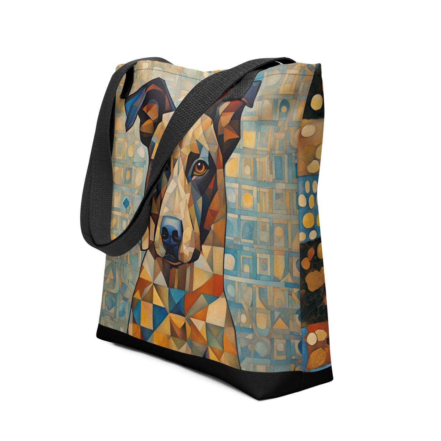 Scooter Dog Abstract Tote bag