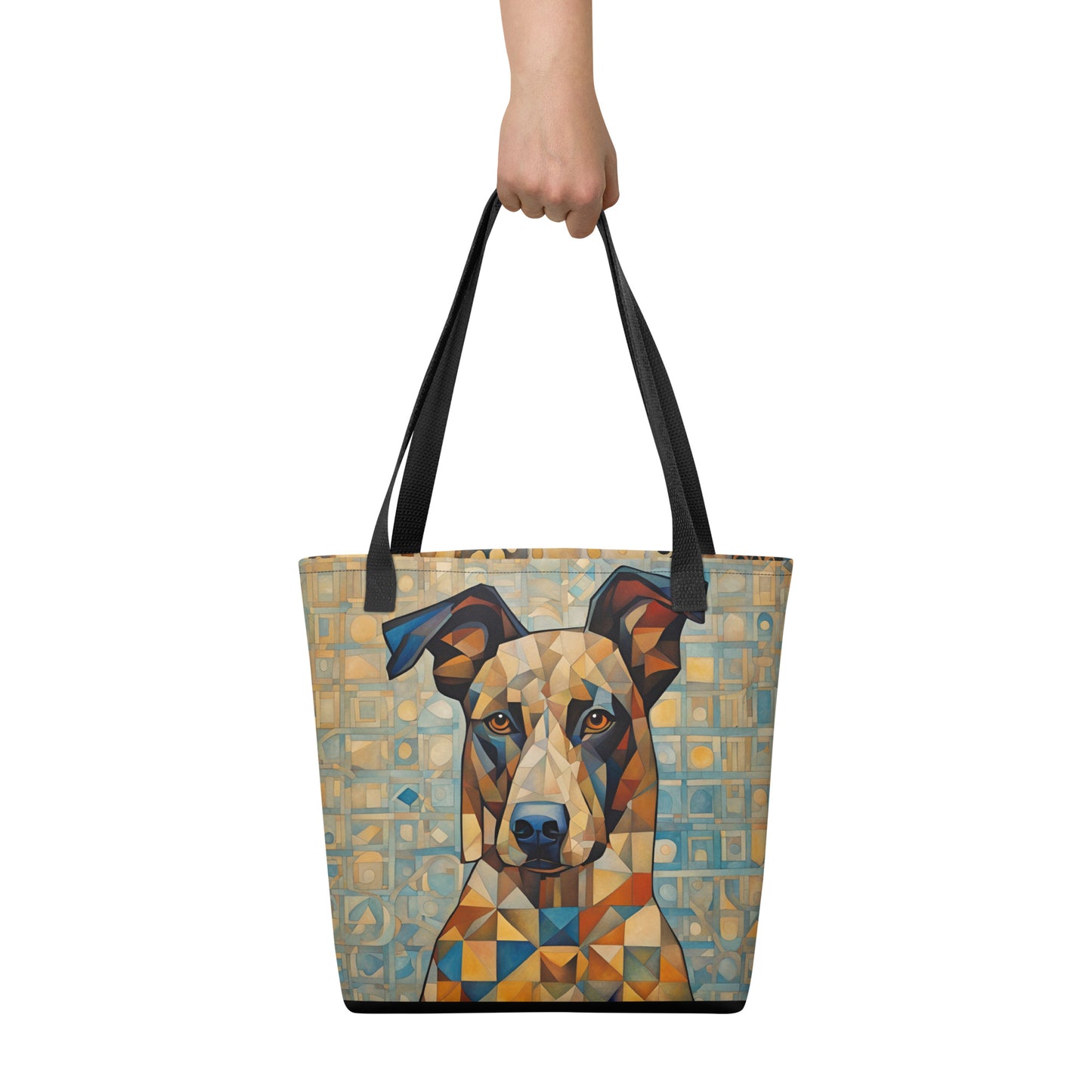 Scooter Dog Abstract Tote bag