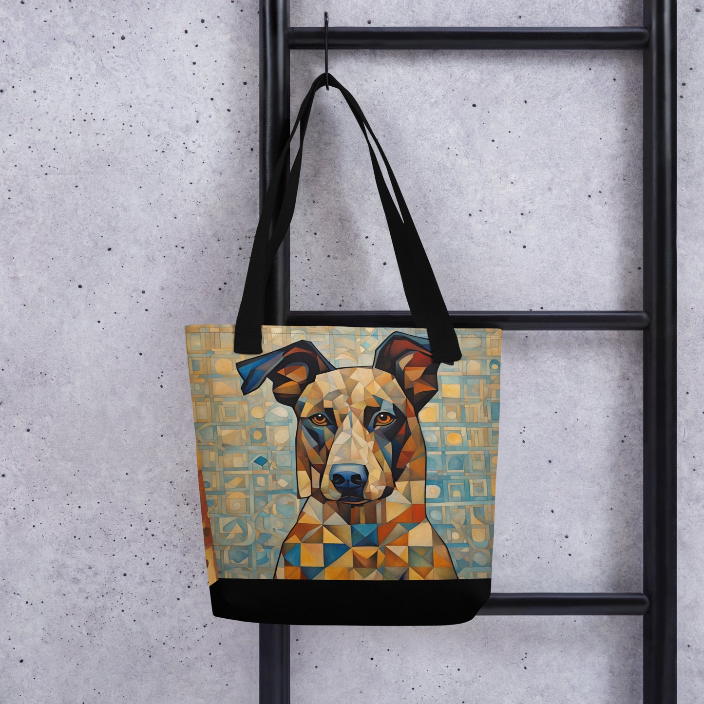 Scooter Dog Abstract Tote bag