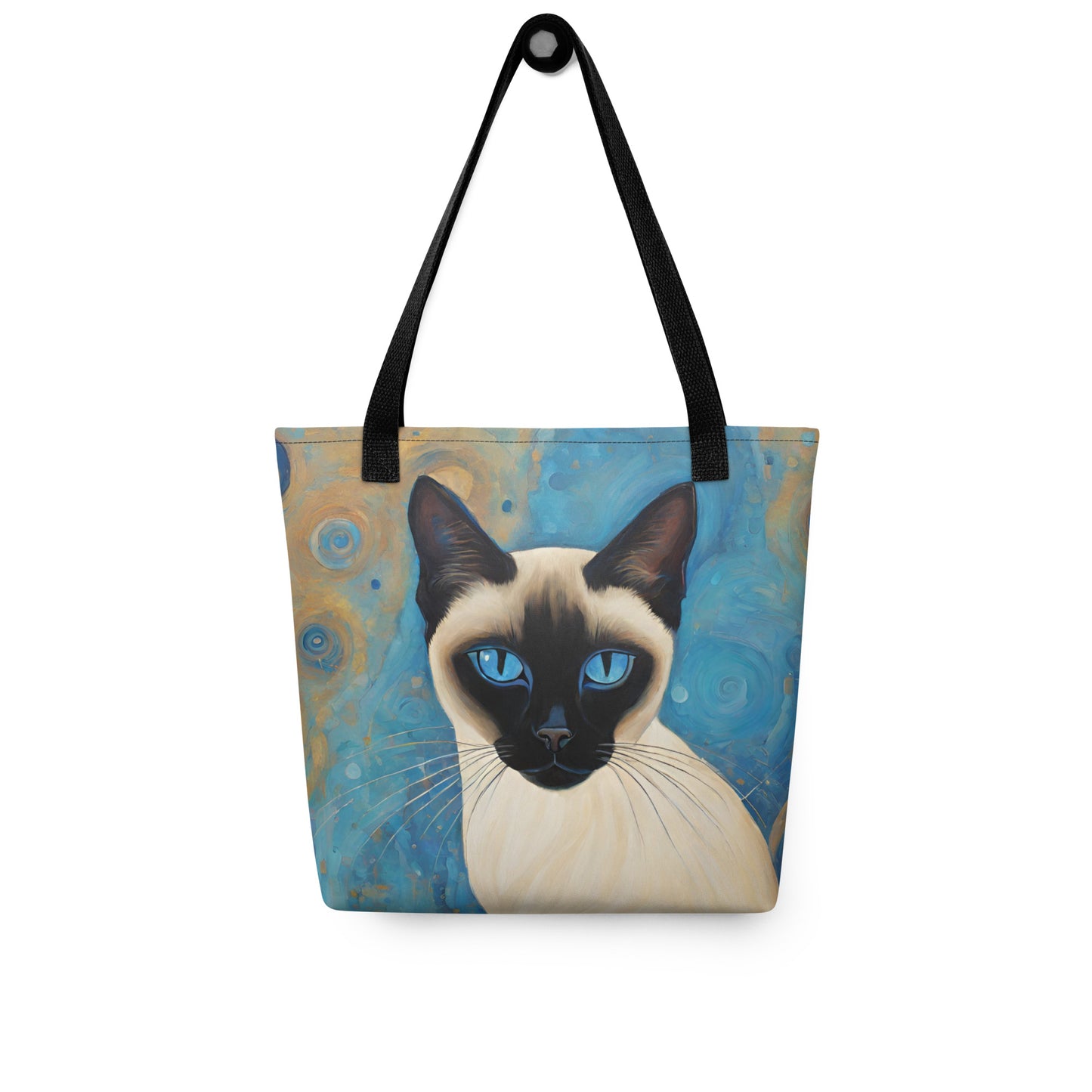 Siamese on Blue Tote bag